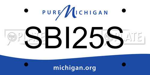 SBI25S Michigan License Plate