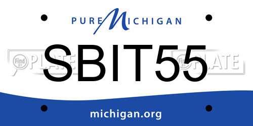 SBIT55 Michigan License Plate