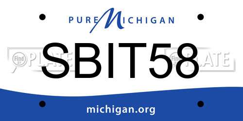 SBIT58 Michigan License Plate