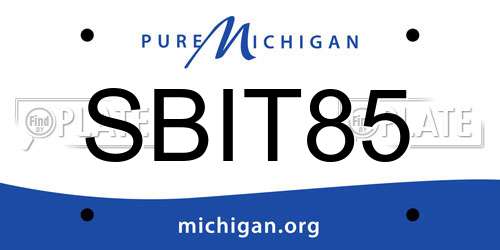 SBIT85 Michigan License Plate