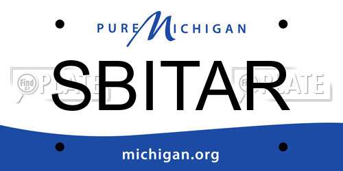 SBITAR Michigan License Plate