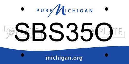 SBS35O Michigan License Plate