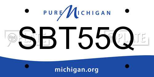 SBT55Q Michigan License Plate