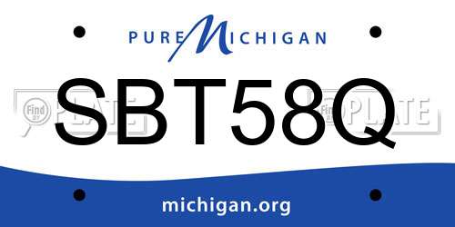 SBT58Q Michigan License Plate