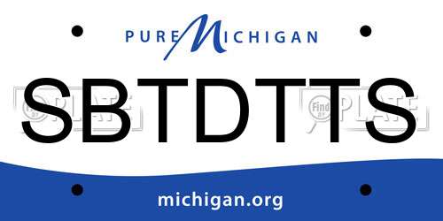 SBTDTTS Michigan License Plate