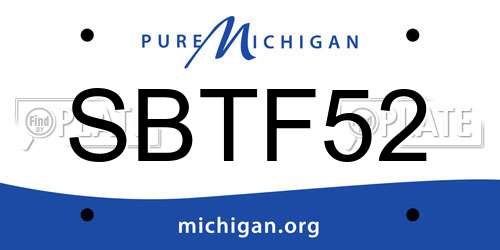 SBTF52 Michigan License Plate