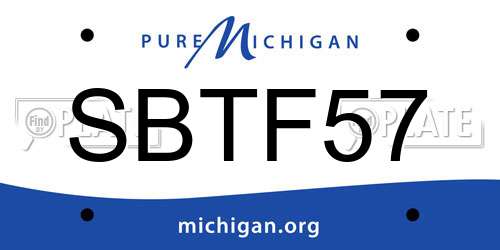 SBTF57 Michigan License Plate