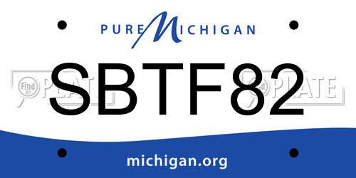 SBTF82 Michigan License Plate