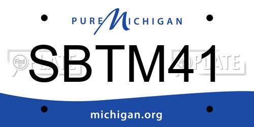 SBTM41 Michigan License Plate