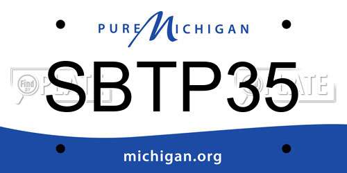 SBTP35 Michigan License Plate