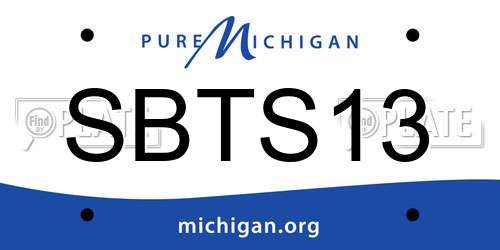 SBTS13 Michigan License Plate