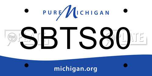 SBTS80 Michigan License Plate