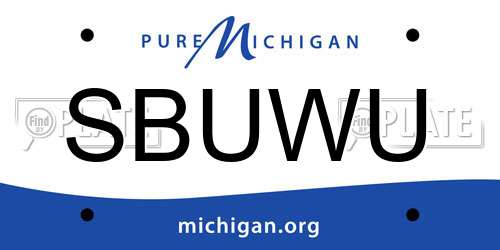 SBUWU Michigan License Plate