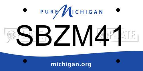SBZM41 Michigan License Plate