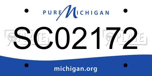 SC02172 Michigan License Plate