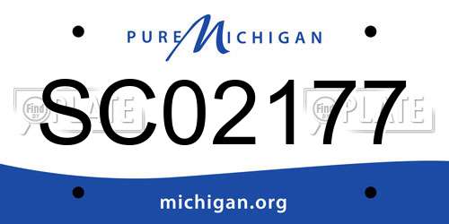 SC02177 Michigan License Plate