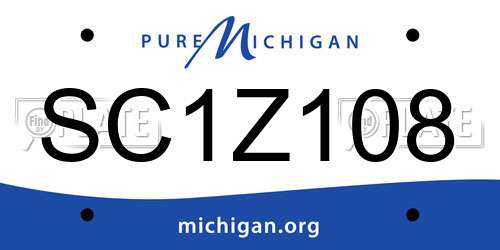 SC1Z108 Michigan License Plate