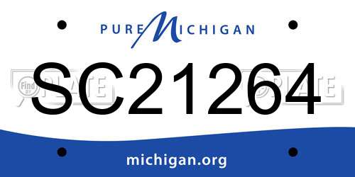 SC21264 Michigan License Plate
