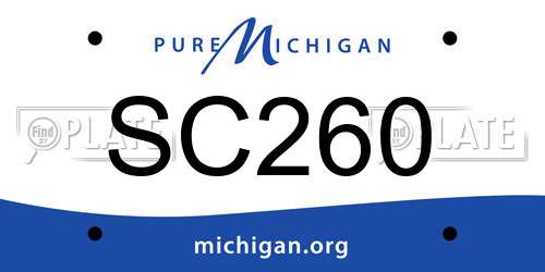 SC260 Michigan License Plate