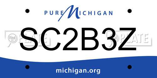 SC2B3Z Michigan License Plate