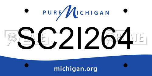 SC2I264 Michigan License Plate