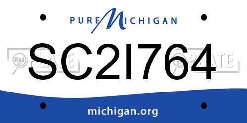 SC2I764 Michigan License Plate