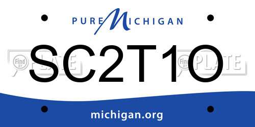 SC2T1O Michigan License Plate