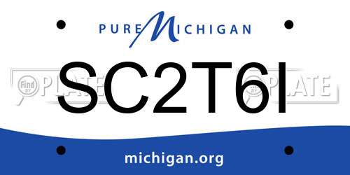 SC2T6I Michigan License Plate