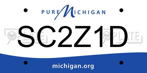 SC2Z1D Michigan License Plate