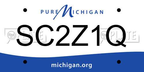 SC2Z1Q Michigan License Plate
