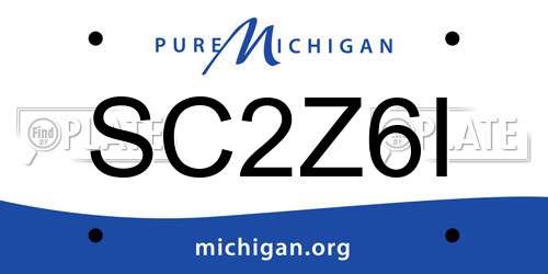 SC2Z6I Michigan License Plate