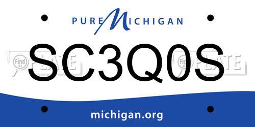 SC3Q0S Michigan License Plate