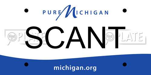 SCANT Michigan License Plate