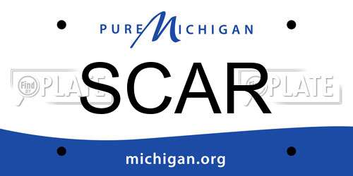 SCAR Michigan License Plate