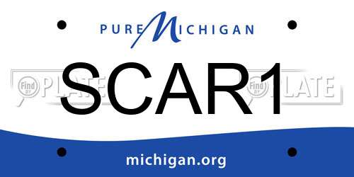 SCAR1 Michigan License Plate