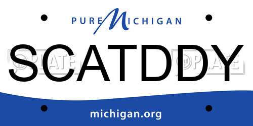 SCATDDY Michigan License Plate