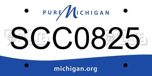 SCC0825 Michigan License Plate