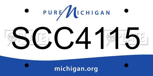 SCC4115 Michigan License Plate