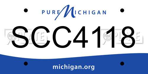 SCC4118 Michigan License Plate