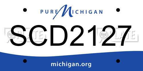 SCD2127 Michigan License Plate