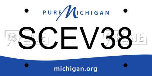 SCEV38 Michigan License Plate
