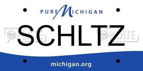 SCHLTZ Michigan License Plate