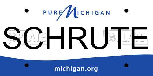 SCHRUTE Michigan License Plate
