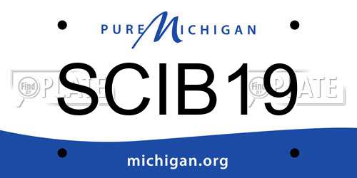 SCIB19 Michigan License Plate
