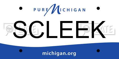 SCLEEK Michigan License Plate