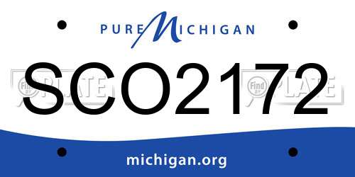 SCO2172 Michigan License Plate