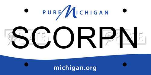 SCORPN Michigan License Plate