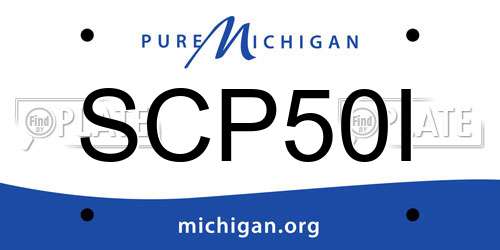 SCP50I Michigan License Plate