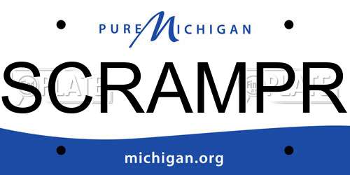 SCRAMPR Michigan License Plate