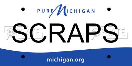 SCRAPS Michigan License Plate